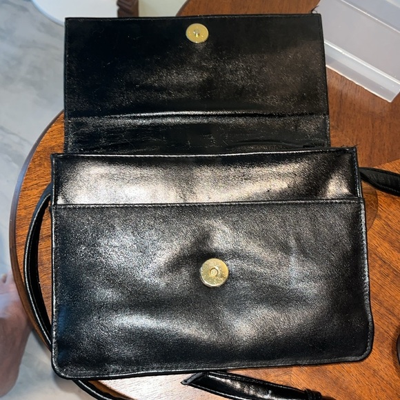 Coletta  Crossbody bag  shoulder bag  Black Genuine leather  With wallet/mirror - Picture 10 of 15